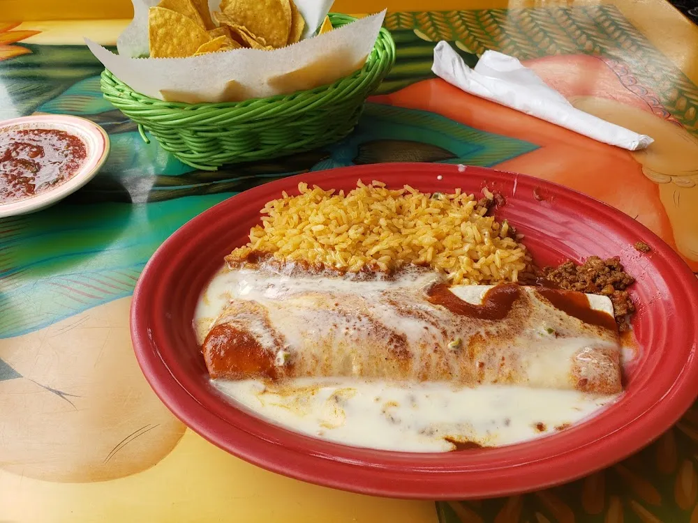 Spinach Quesadilla and Cheese Enchilada